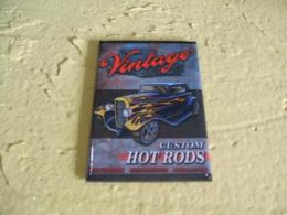 M1567    Ice Box Magnet "Vintage HotRods"